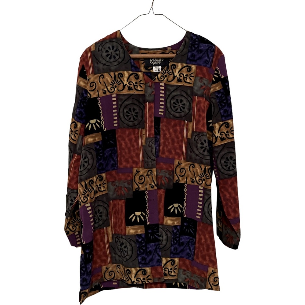 Women’s colorful pattern blouse A55AR1